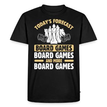 Today's Forecast Board Games And More Board Games - Men's Premium Organic T-Shirt - black - Front - Nico (187cm)