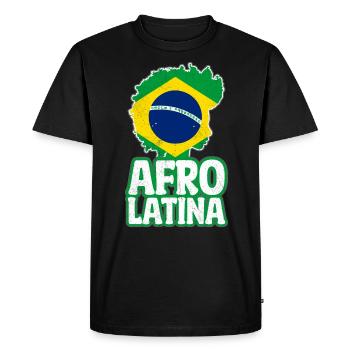 Afro Latina Pride Brazil Brazilian Roots - Men's Premium Organic T-Shirt - black - Front - Nico (187cm)