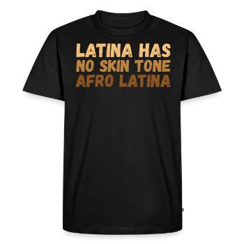 Latina n’a pas de teint Afro Latina Amérique latine - T-shirt Premium bio Homme - noir - Devant - Nico (187cm)