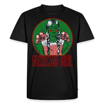 Mexican Girl Pride Amérique latine Pouvoir - T-shirt Premium bio Homme - noir - Devant - Nico (187cm)