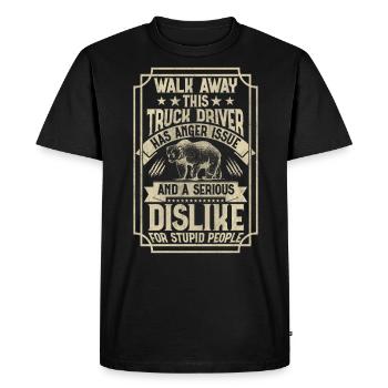 Truck Driver Funny Truck Driver Quotes - Men's Premium Organic T-Shirt - black - Front - Nico (187cm)