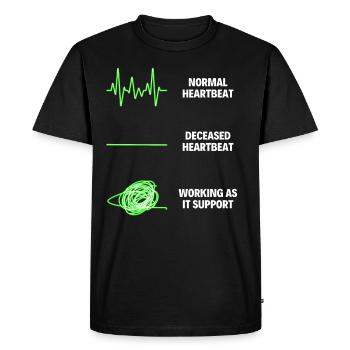 Ordinateur informatique du travailleur de soutien informatique - T-shirt Premium bio Homme - noir - Devant - Nico (187cm)