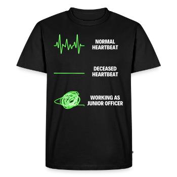 Junior Officer Professional Worker - Men's Premium Organic T-Shirt - black - Front - Nico (187cm)