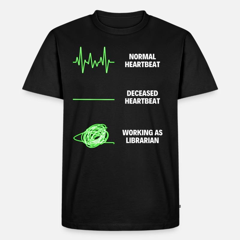 Librarian Book Reader Lover - Men's Premium Organic T-Shirt - black