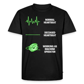 Machine Operator Machine Worker - Men's Premium Organic T-Shirt - black - Front - Nico (187cm)