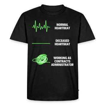 Administrateur de contrat Travailleur contractuel Responsable - T-shirt Premium bio Homme - noir - Devant - Nico (187cm)