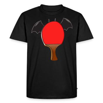 Table Tennis Halloween Bat Wings - T-shirt Premium bio Homme - noir - Devant - Nico (187cm)