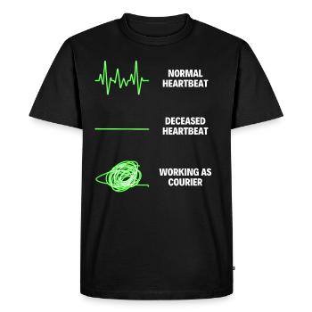 Courier Worker Funny Courier Package Deliever Jobs - Men's Premium Organic T-Shirt - black - Front - Nico (187cm)