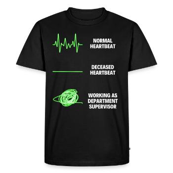 Département Superviseur Emplois Superviseur Département - T-shirt Premium bio Homme - noir - Devant - Nico (187cm)