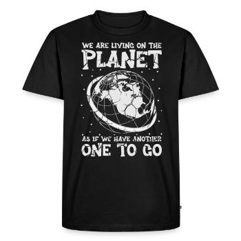 Climate Change Mother Earth Day Environment - Men's Premium Organic T-Shirt - black - Front - Nico (187cm)