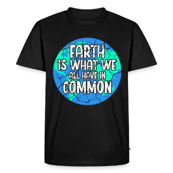 Earth is What We All Have In Common Mother Earth - Men's Premium Organic T-Shirt - black - Front - Nico (187cm)