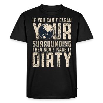 Climate Change Mother Earth Day Environment - Men's Premium Organic T-Shirt - black - Front - Nico (187cm)