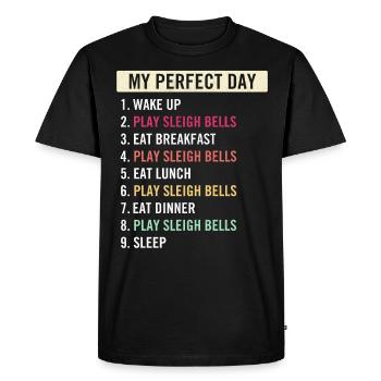 Drôle de joueurs de Sleigh Bells Amateurs de Sleigh Bells - T-shirt Premium bio Homme - noir - Devant - Nico (187cm)