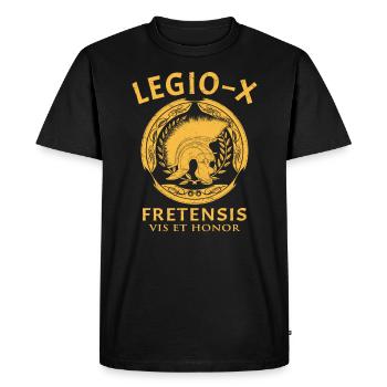 Legio x Fretensis - Men's Premium Organic T-Shirt - black - Front - Nico (187cm)
