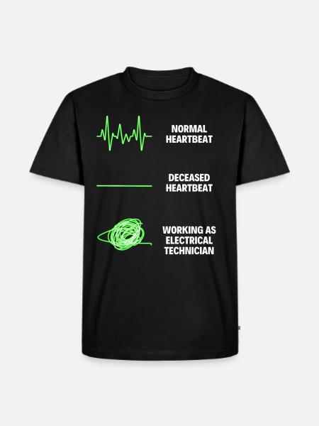 Technicien électricien drôle - T-shirt Premium bio Homme - noir