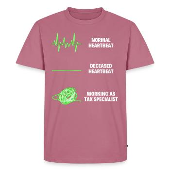 Funny Tax Specialist Worker Funny Tax Accountant - Männer Premium Bio T-Shirt - Mauve - Vorne - Nico (187cm)