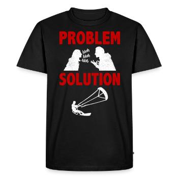 Kitesurf Kitesurf Solution de problème extrême - T-shirt Premium bio Homme - noir - Devant - Nico (187cm)