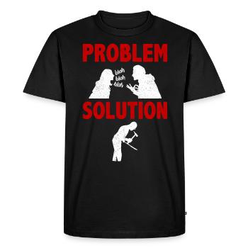 Knife Throwing Knife Thrower Problem Solution - Men's Premium Organic T-Shirt - black - Front - Nico (187cm)