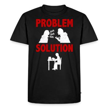 Apprentissage de l’éducation Université Solution au problème - T-shirt Premium bio Homme - noir - Devant - Nico (187cm)