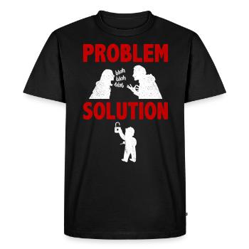 Crochetage de serrure Problème de serrure Solution Hobby - T-shirt Premium bio Homme - noir - Devant - Nico (187cm)