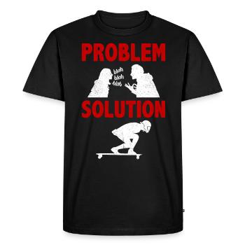 Longue planche à voile Long Board Surf Solution au problème - T-shirt Premium bio Homme - noir - Devant - Nico (187cm)
