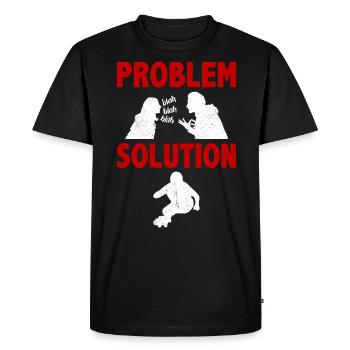 Longue planche à voile Long Board Surf Solution au problème - T-shirt Premium bio Homme - noir - Devant - Nico (187cm)