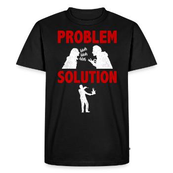Magic Tricks Magician Wand Problem Solution Hobby - Men's Premium Organic T-Shirt - black - Front - Nico (187cm)