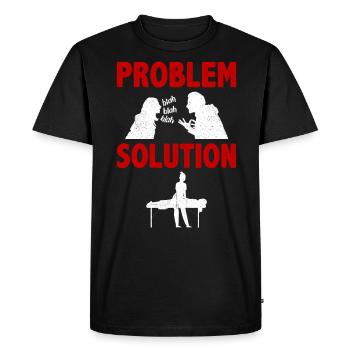 Masser Massothérapeute Solution au problème - T-shirt Premium bio Homme - noir - Devant - Nico (187cm)