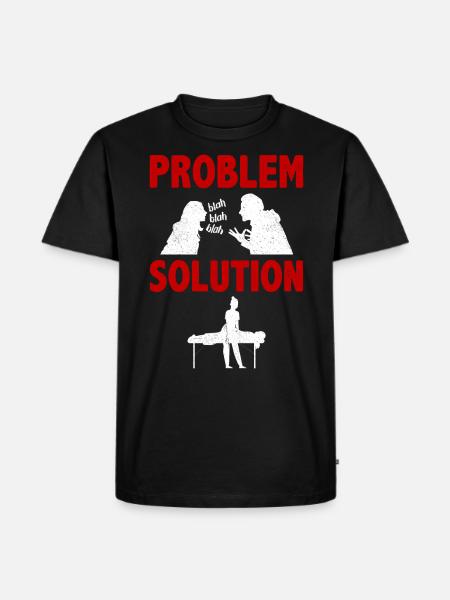 Massaging Massage Therapist Problem Solution - Männer Premium Bio T-Shirt - Schwarz