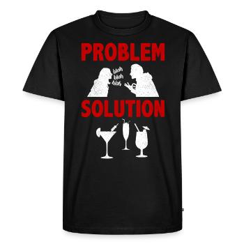 Mixologie Bartending Alcools Solution au problème - T-shirt Premium bio Homme - noir - Devant - Nico (187cm)