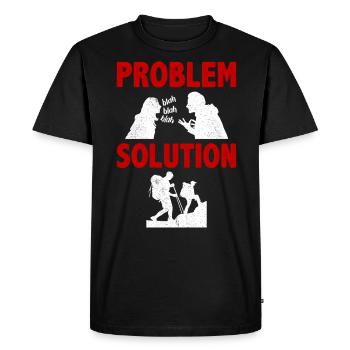 Mountaineering Mountain Climbing Problem Solution - Men's Premium Organic T-Shirt - black - Front - Nico (187cm)