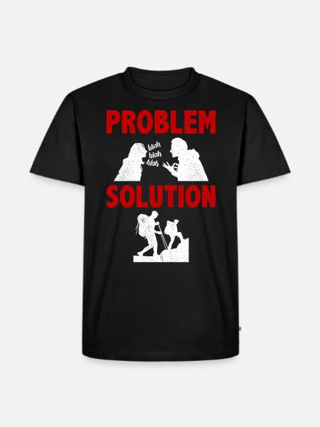 Mountaineering Mountain Climbing Problem Solution - Männer Premium Bio T-Shirt - Schwarz