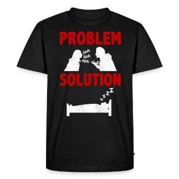 Sieste, Sleepy Head Problem Solution Hobby - T-shirt Premium bio Homme - noir - Devant - Nico (187cm)