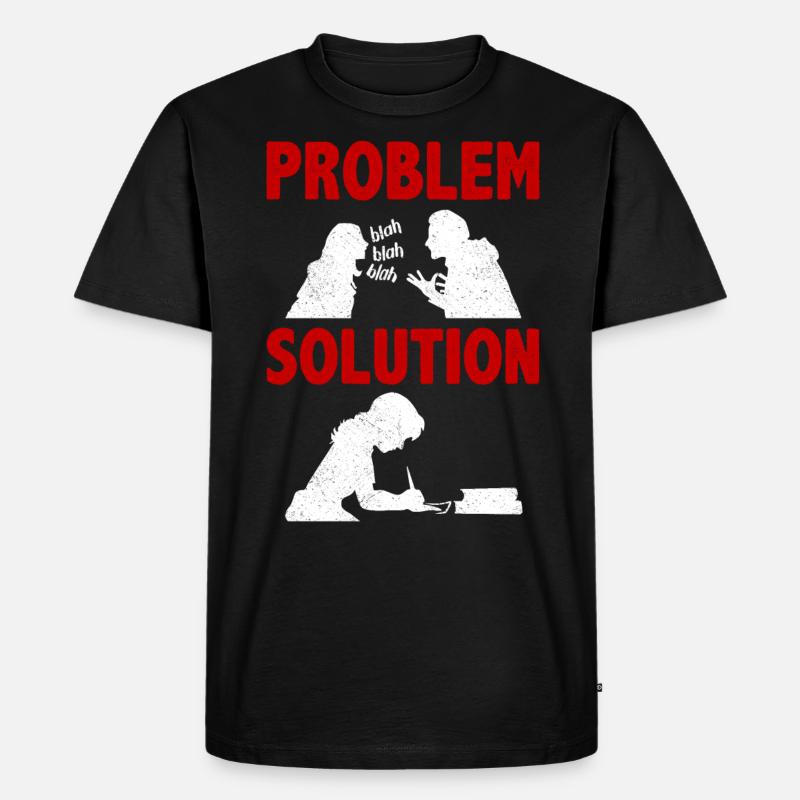 Écriture romanesque Narrative Problème Solution - T-shirt Premium bio Homme - noir