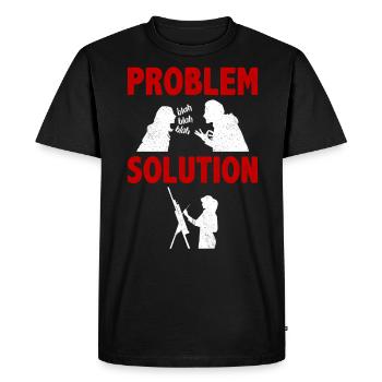 Oil Painting Painter Brush Problem Solution Hobby - Men's Premium Organic T-Shirt - black - Front - Nico (187cm)