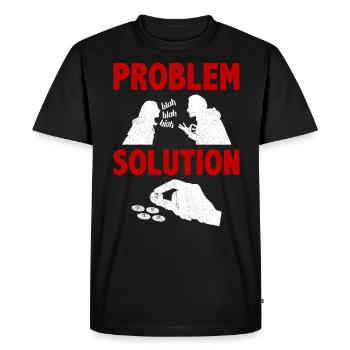 Penny Collecting Coin Collector Problem Solution - Men's Premium Organic T-Shirt - black - Front - Nico (187cm)
