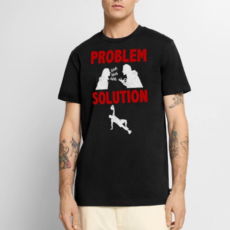 Planking Exercising Problem Solution Hobby Männer Premium Bio T-Shirt