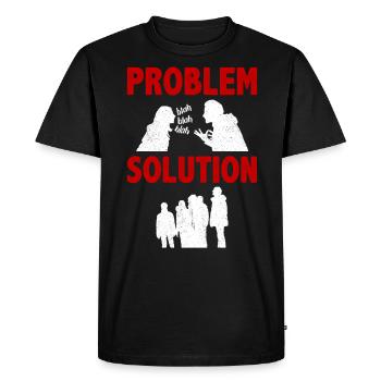 Personnes qui regardent le public Problème Solution Passe-temps - T-shirt Premium bio Homme - noir - Devant - Nico (187cm)