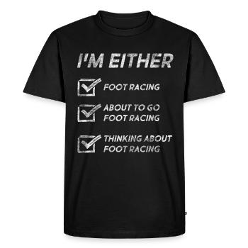 Citations amusantes de course à pied drôles - T-shirt Premium bio Homme - noir - Devant - Nico (187cm)