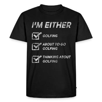 Drôle de joueur de golf Amateurs de golf Disque de golf drôle - T-shirt Premium bio Homme - noir - Devant - Nico (187cm)