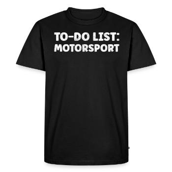 Drôle d’amateur de sport automobile cite l’équipe de course automobile - T-shirt Premium bio Homme - noir - Devant - Nico (187cm)