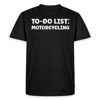 Drôle d’amateur de motocross Citations Conduire une moto - T-shirt Premium bio Homme - noir - Devant - Nico (187cm)