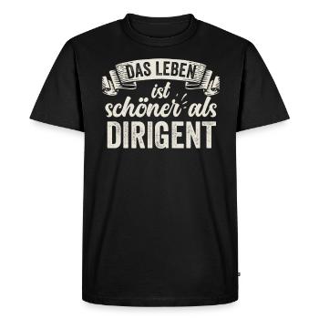 Lustige Dirigent Musik Orchester Konzert Taktstock - Männer Premium Bio T-Shirt - Schwarz - Vorne - Nico (187cm)