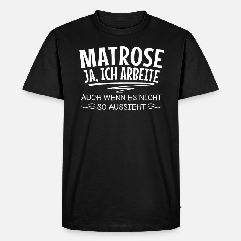 Seefahrt Schifffahrt Navigation Seemannschaft - Männer Premium Bio T-Shirt - Schwarz