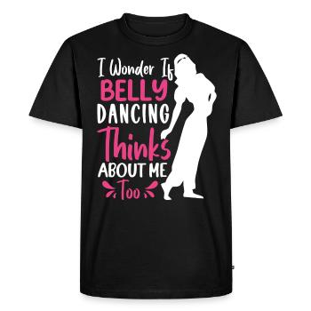 Drôle de danseuse du ventre, citations et blagues de danse du ventre - T-shirt Premium bio Homme - noir - Devant - Nico (187cm)