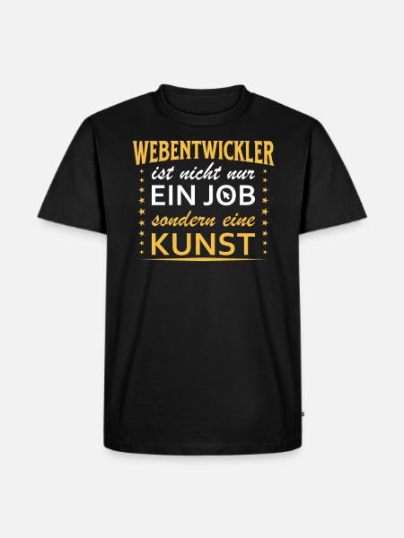 Webentwickler Fullstack-Softwareentwickler - Männer Premium Bio T-Shirt - Schwarz