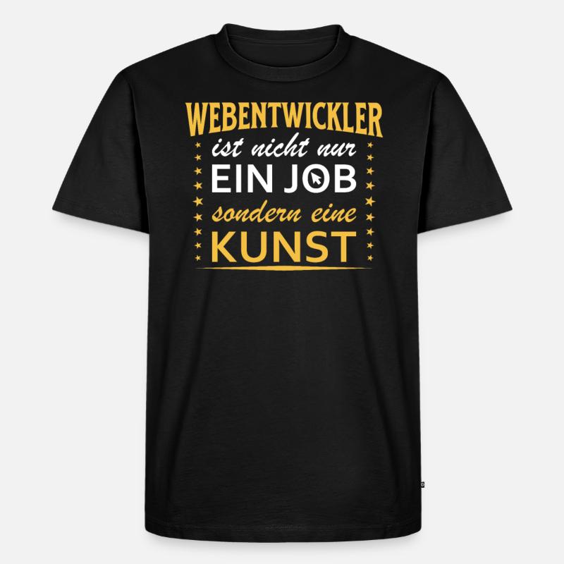 Webentwickler Fullstack-Softwareentwickler - Männer Premium Bio T-Shirt - Schwarz
