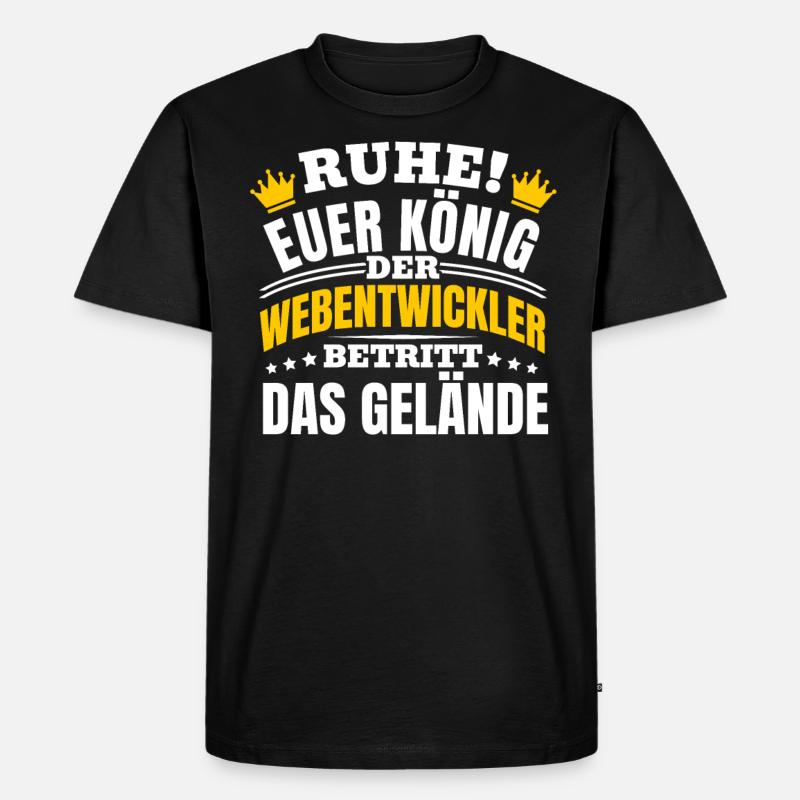 Webentwickler Programmierer Fullstack-Entwickler - Männer Premium Bio T-Shirt - Schwarz