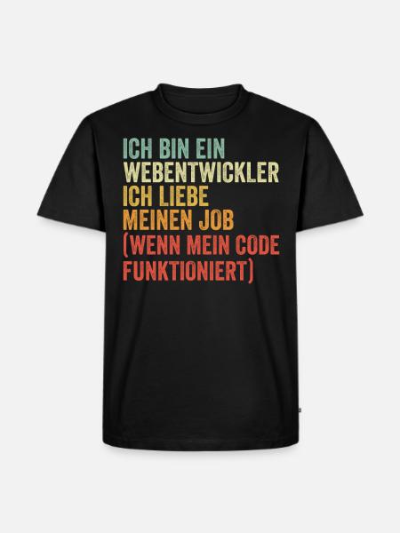 Webentwickler Programmierer Softwareentwickler - Männer Premium Bio T-Shirt - Schwarz