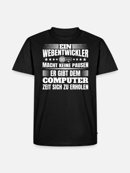 Webentwickler Programmierer UI/UX-Designer - Männer Premium Bio T-Shirt - Schwarz